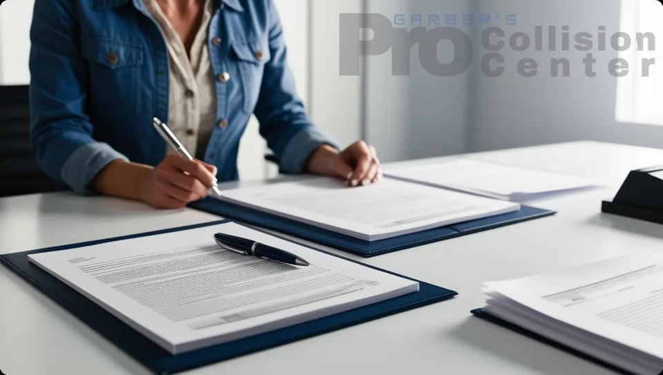 Insurance paperwork being signed
